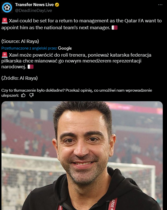 HIT! Xavi DOSTAŁ OFERTĘ objęcia reprezentacji...